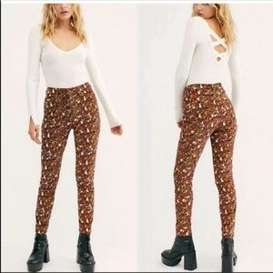 Free People We the Free corduroy pants floral